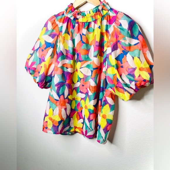 THML Floral Print Ruffle‎ Top - Picture 4 of 5